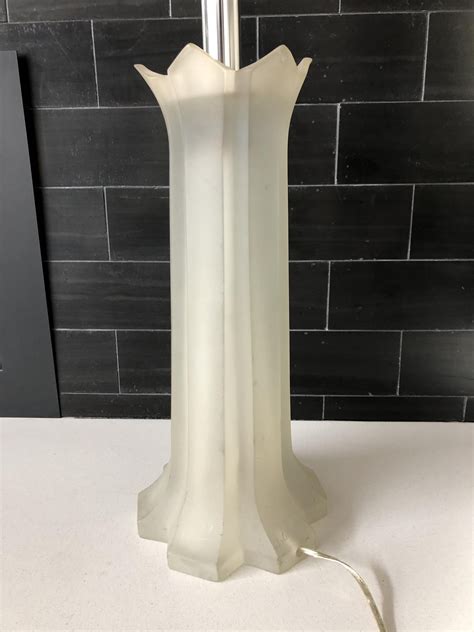 gucci frosted lucite art deco table lamp signed|Paolo Gucci Table Lamps .